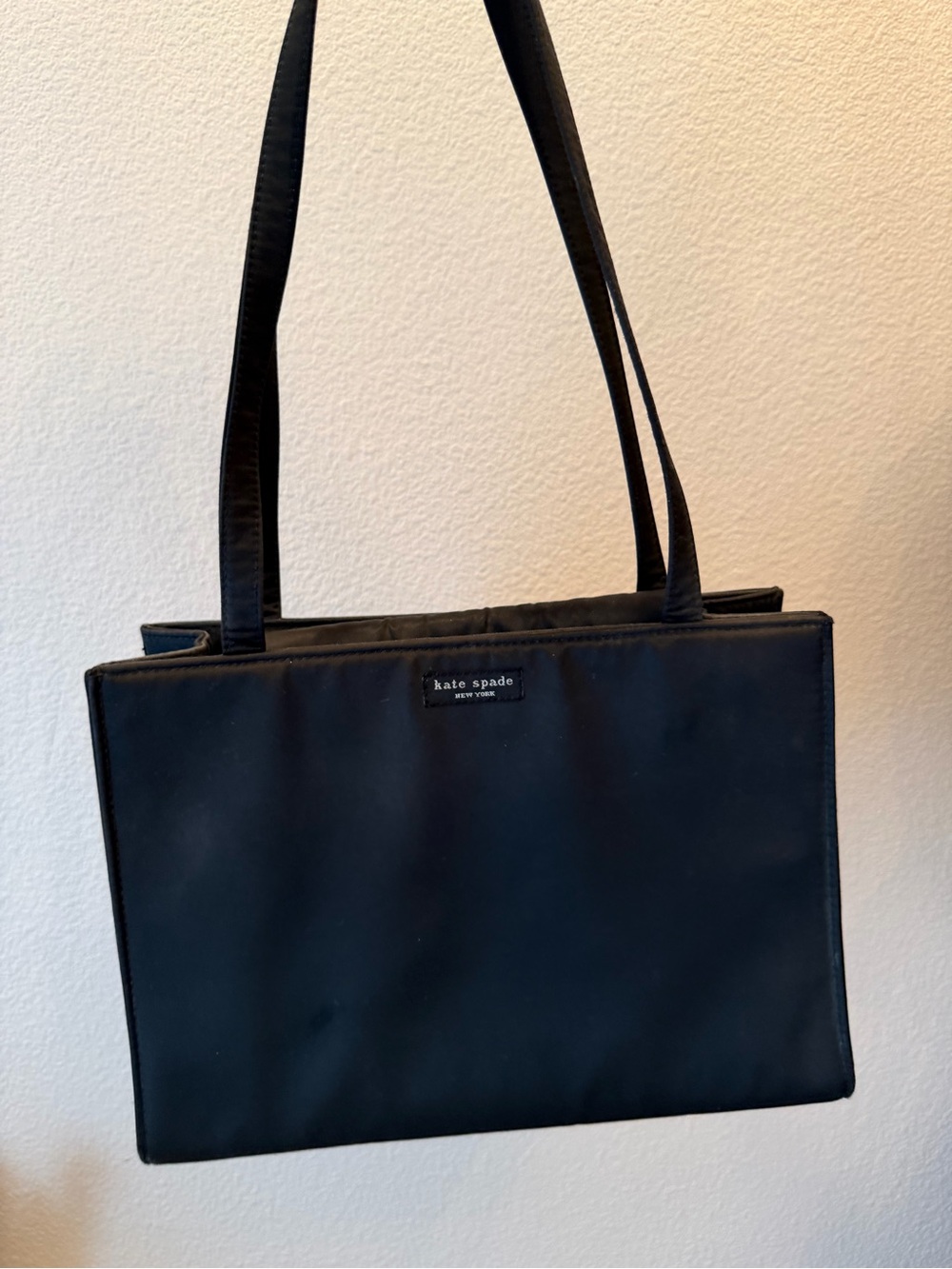 kate spade Black Nylon Shoulder Bag with Double Straps